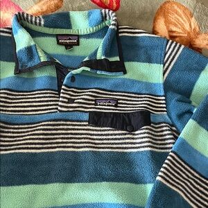 Patagonia Striped Fleece Pullover Women’s L